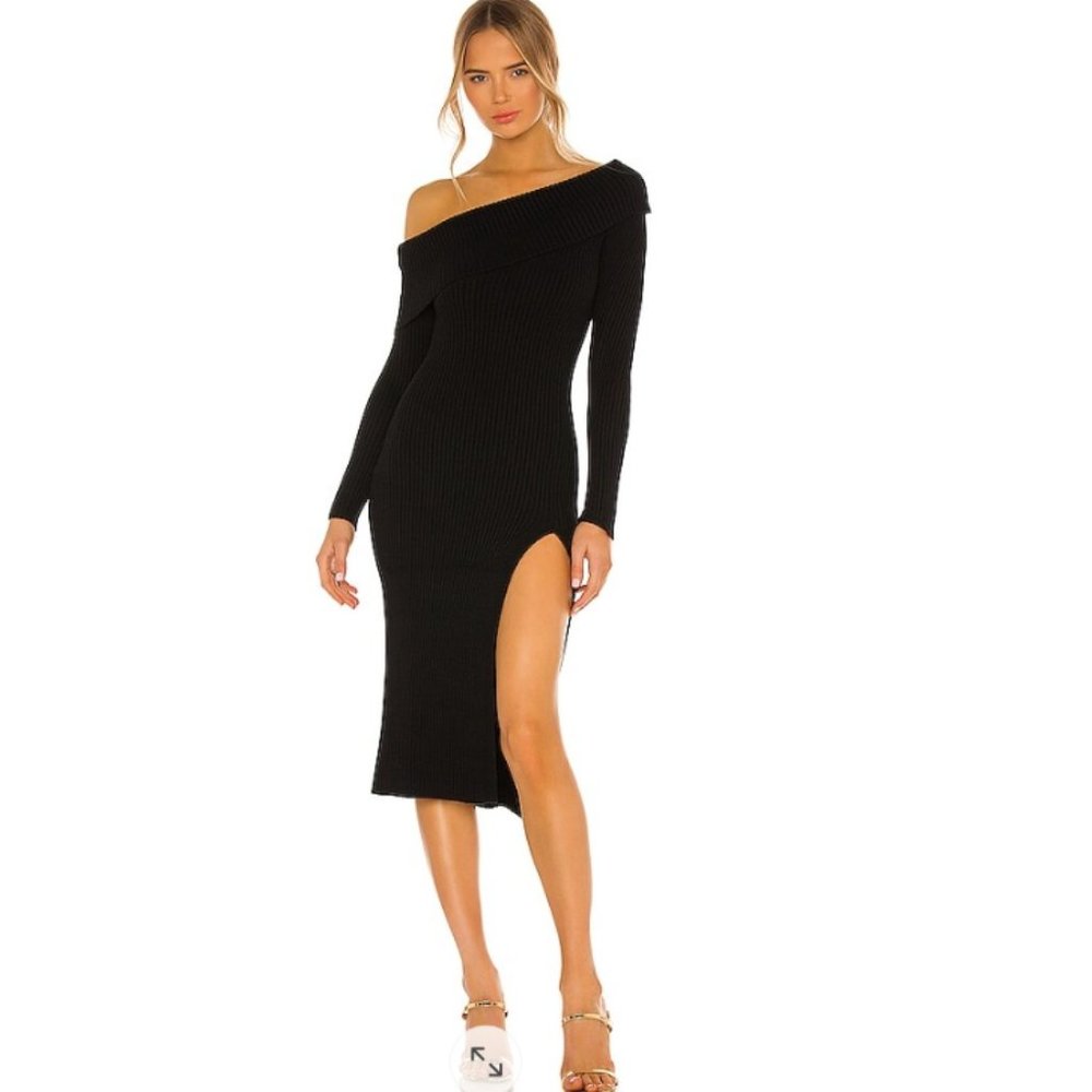 Michael Costello One Shoulder Dress